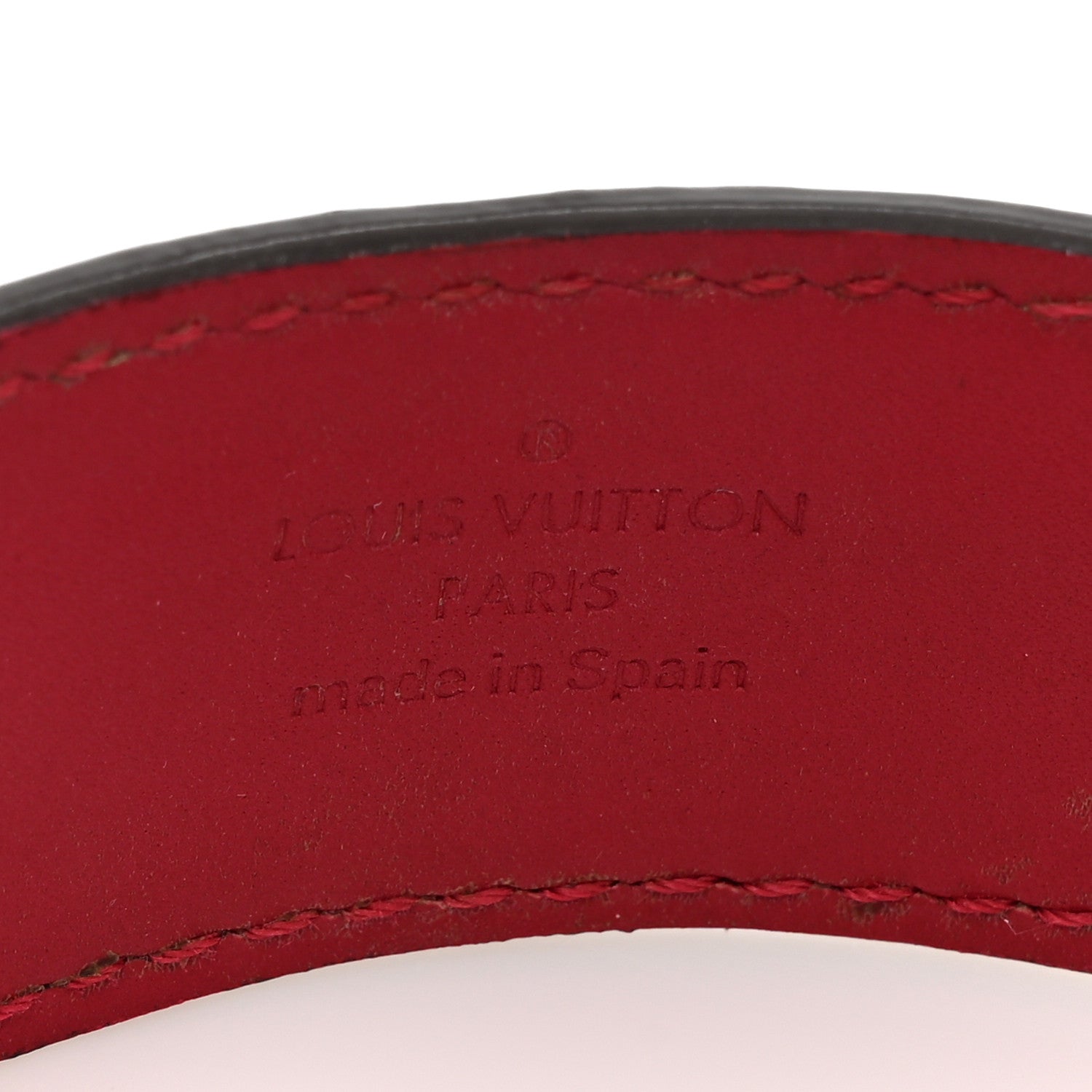 Louis Vuitton Calfskin Save It Bracelet 19 Red 4 of 7