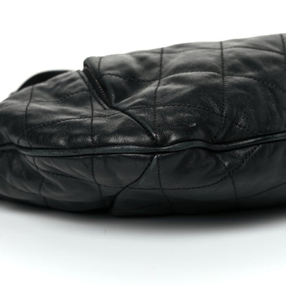 Chanel Calfskin Coco Pleats Hobo Black 7 of 8