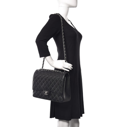 Chanel Caviar Quilted Maxi Double Flap Black 2 of 10