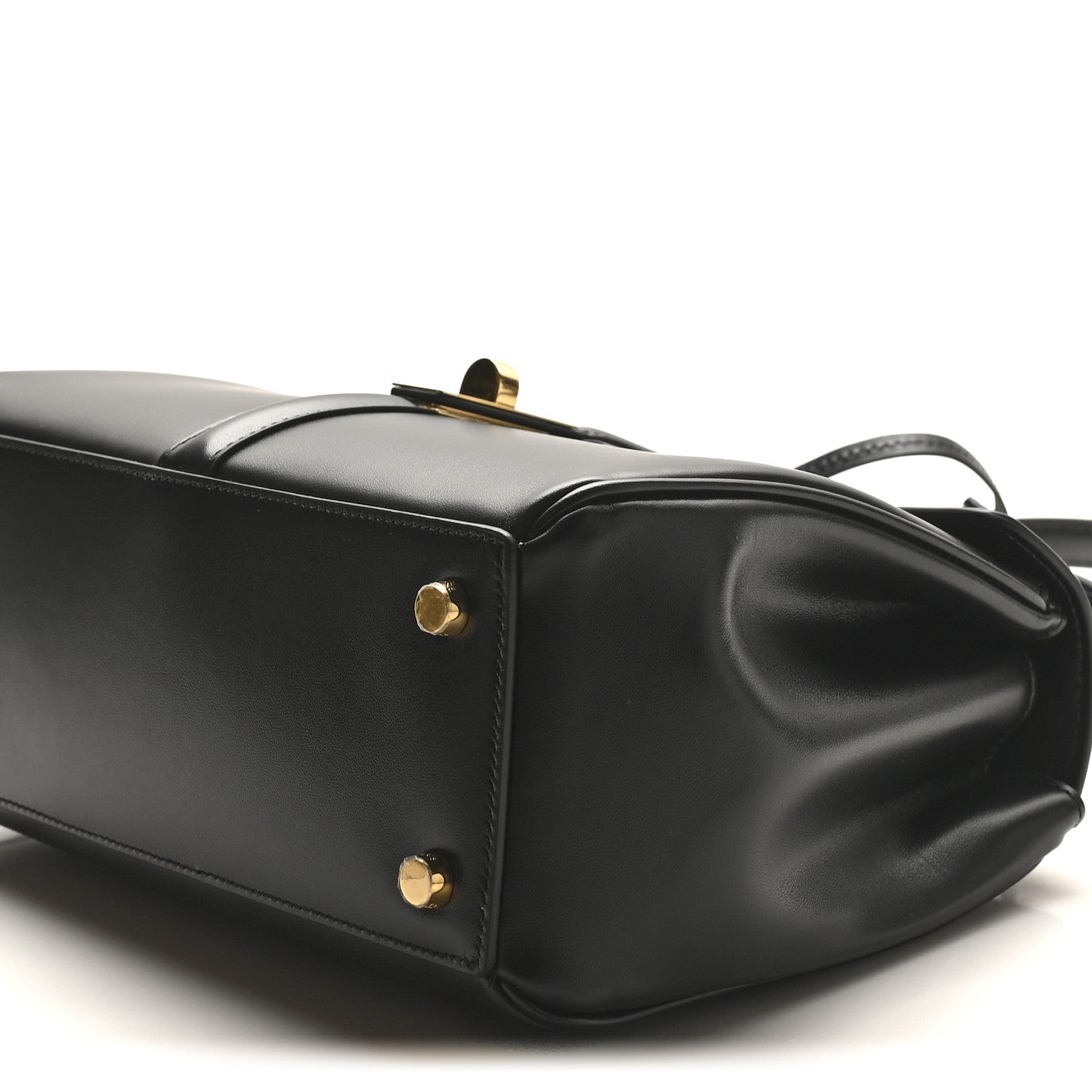 Celine Satinated Calfskin Small 16 Top Handle Bag Black 1858177