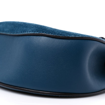 Chloe Suede Smooth Calfskin Mini Drew Shoulder Bag Majolica Blue 9 of 9