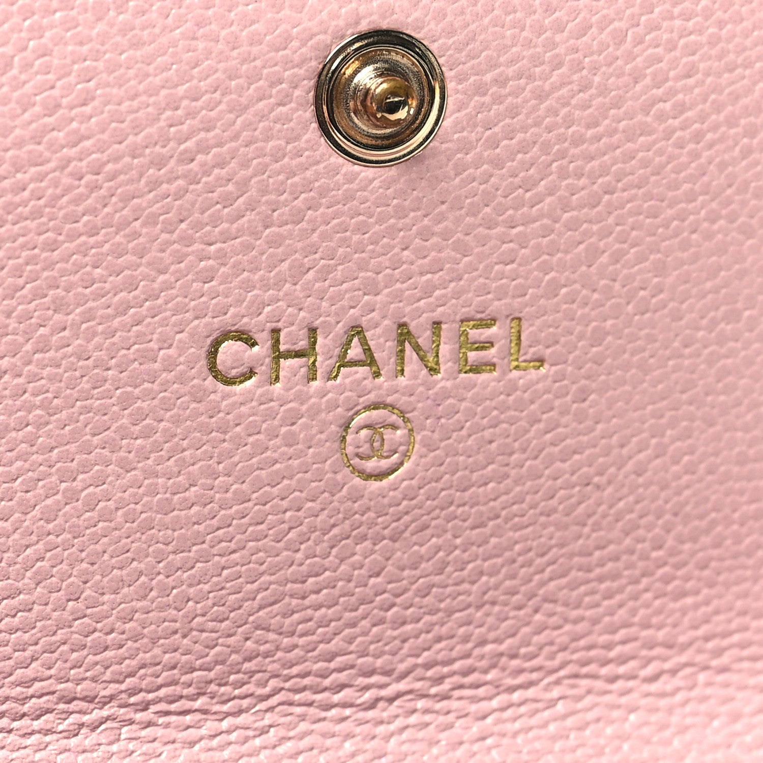 Chanel Caviar Quilted Studded CC Flap Card Holder Light Pink 6 of 10