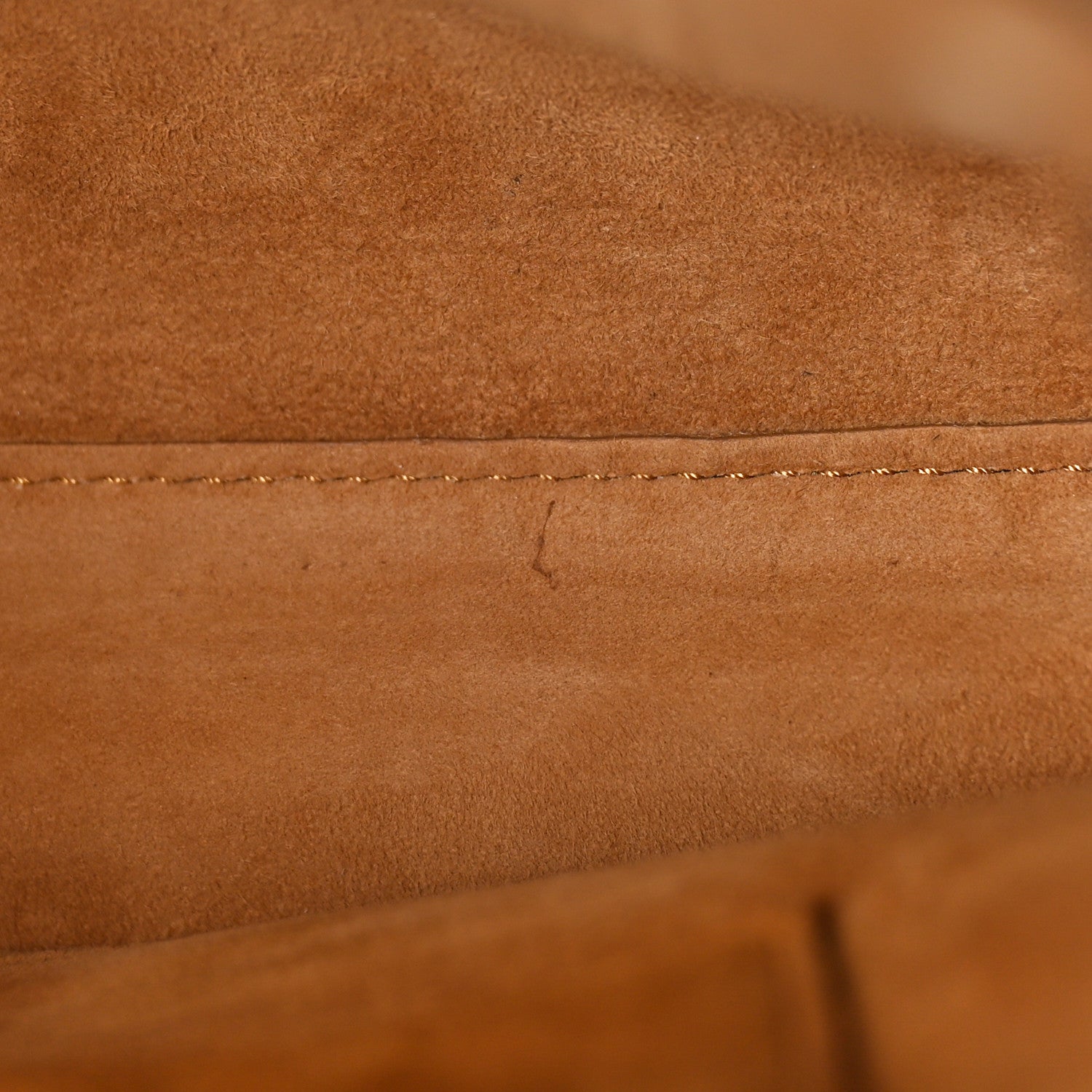 Fendi Suede Macro Stitchings Mini Peekaboo Iconic Satchel Marrone 12 of 14