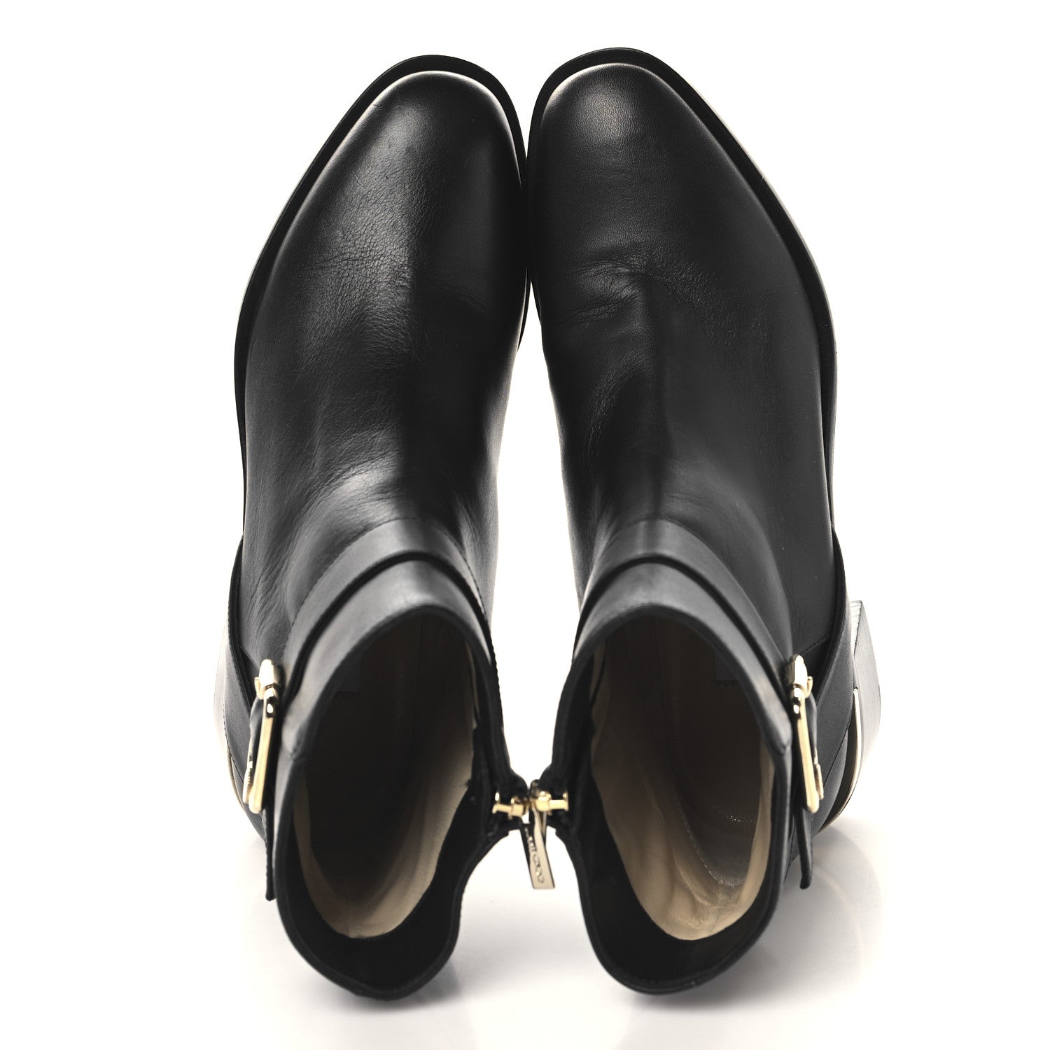 Jimmy Choo Calfskin Clarice 45 Boots 38 Black 2 of 8