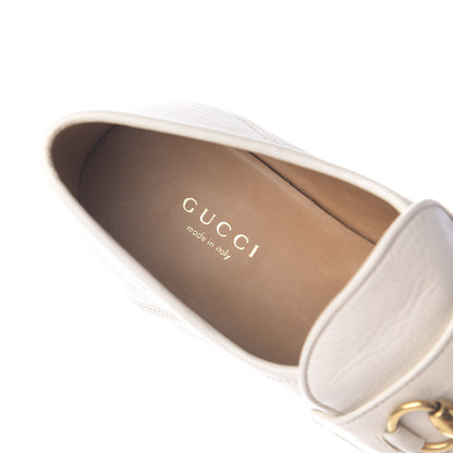 Gucci Malaga Kid Horsebit Loafer Pumps 39.5 White 8 of 15