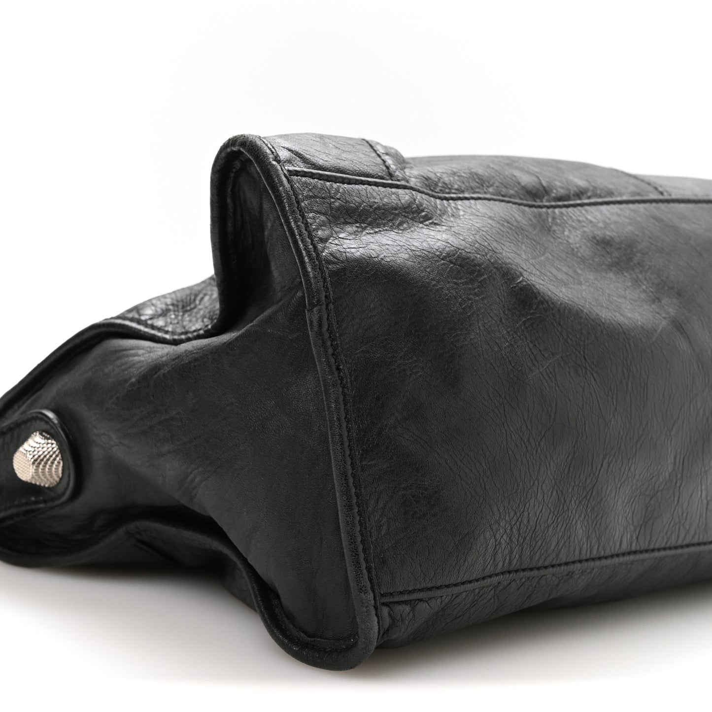 Agneau Giant 21 Silver Hardware Part Time Black