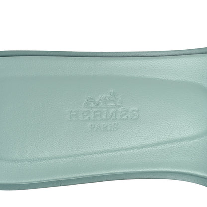 Hermes Epsom Oran Sandals 35 Vert Embrun 7 of 9