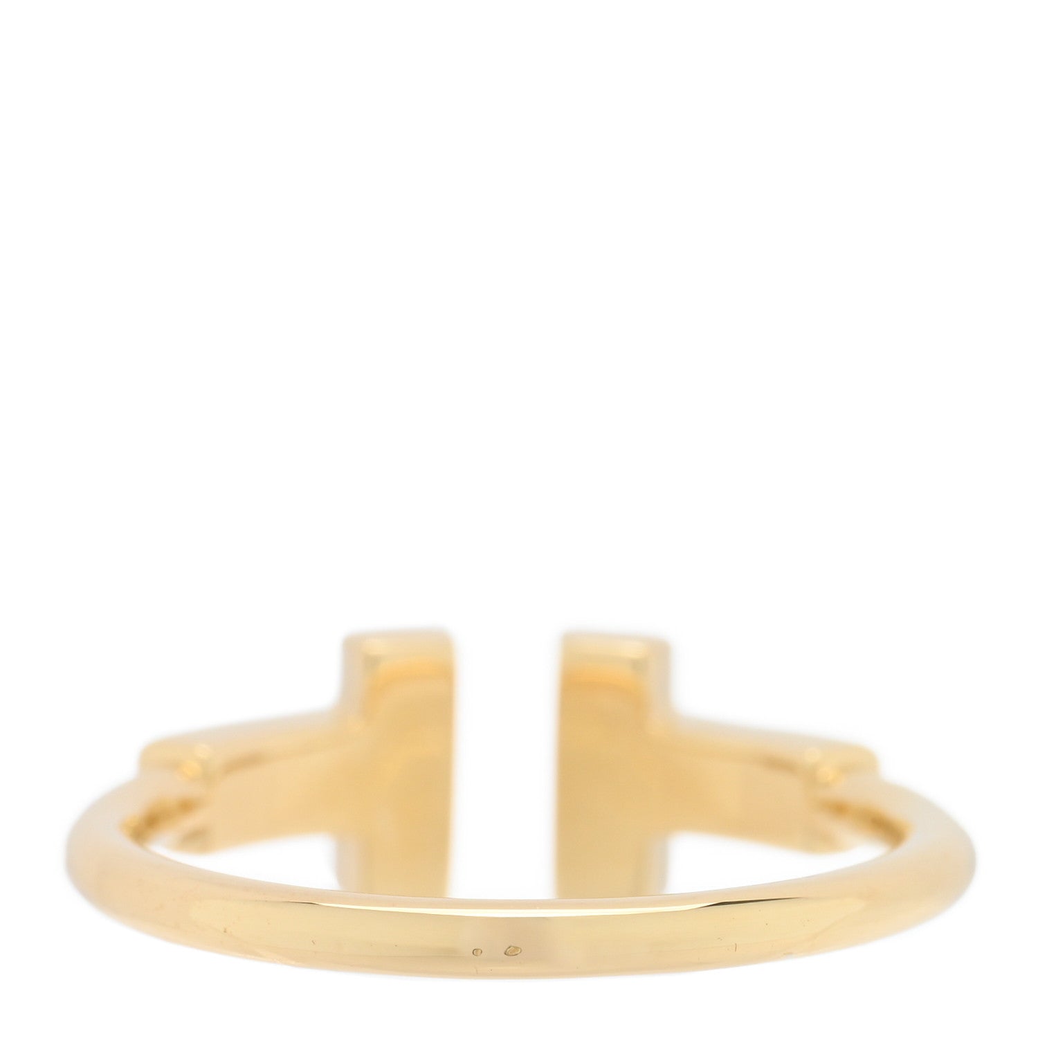 Tiffany 18K Yellow Gold Diamond T Wire Ring 47 4 3 of 5