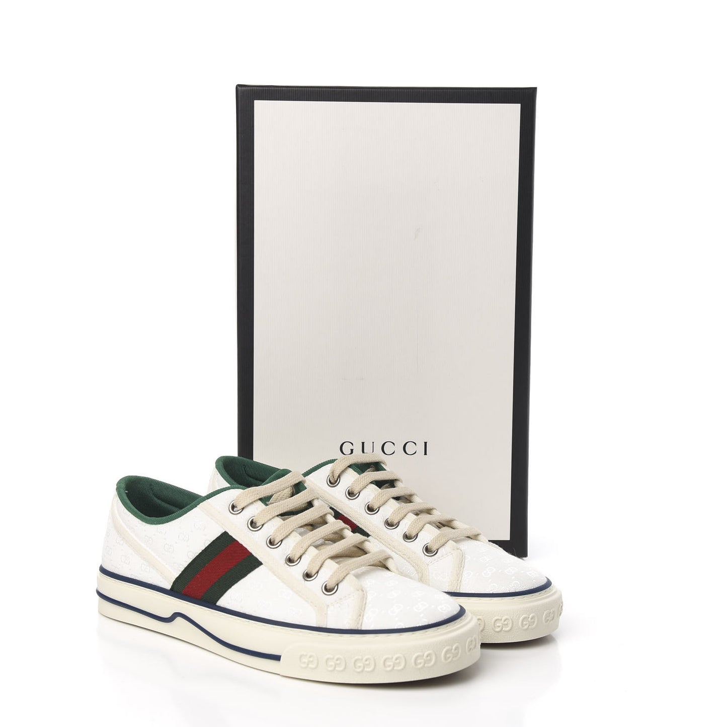 Jacquard Mini GG Monogram Web Womens 1977 Tennis Sneakers 37 White