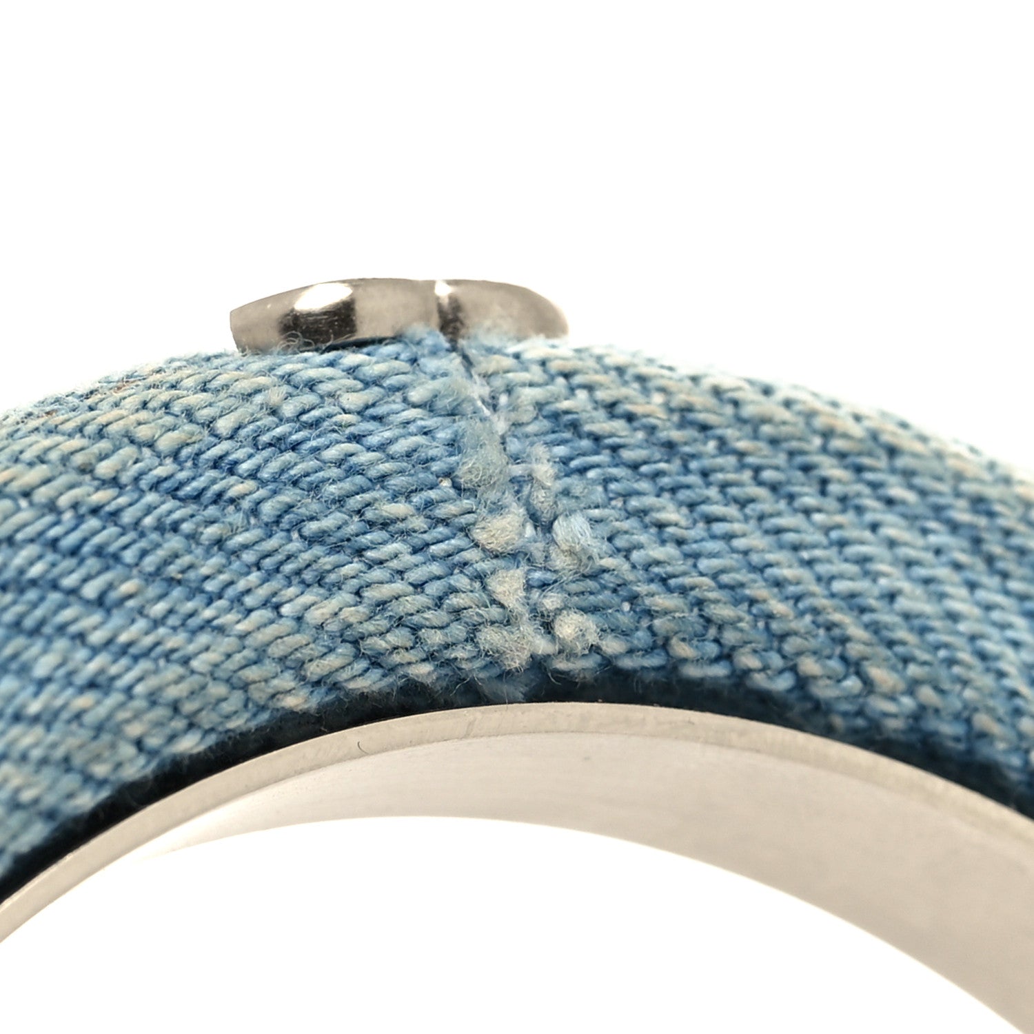 Chanel Denim CC Narrow Bangle M Blue 5 of 5