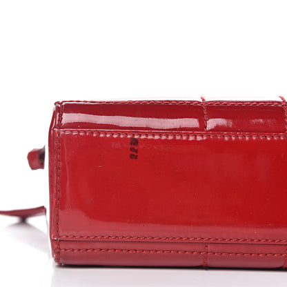 Chanel Patent Square Quilted Camera Case Red 10 of 13