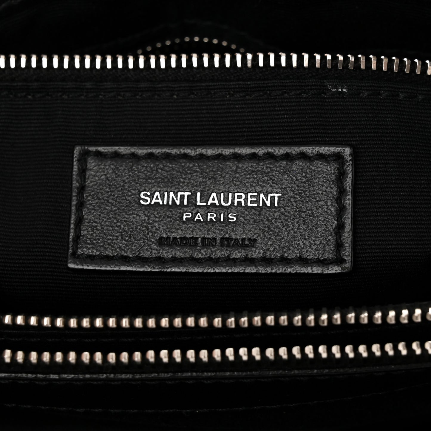 Calfskin Y Quilted Monogram Medium Loulou Chain Satchel Black