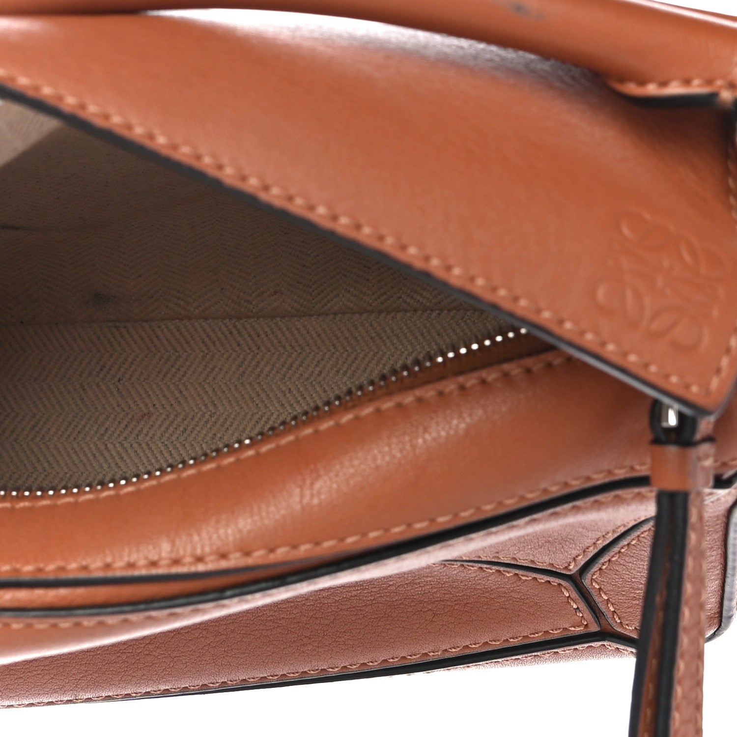 Loewe Calfskin Mini Puzzle Bag Tan 5 of 16