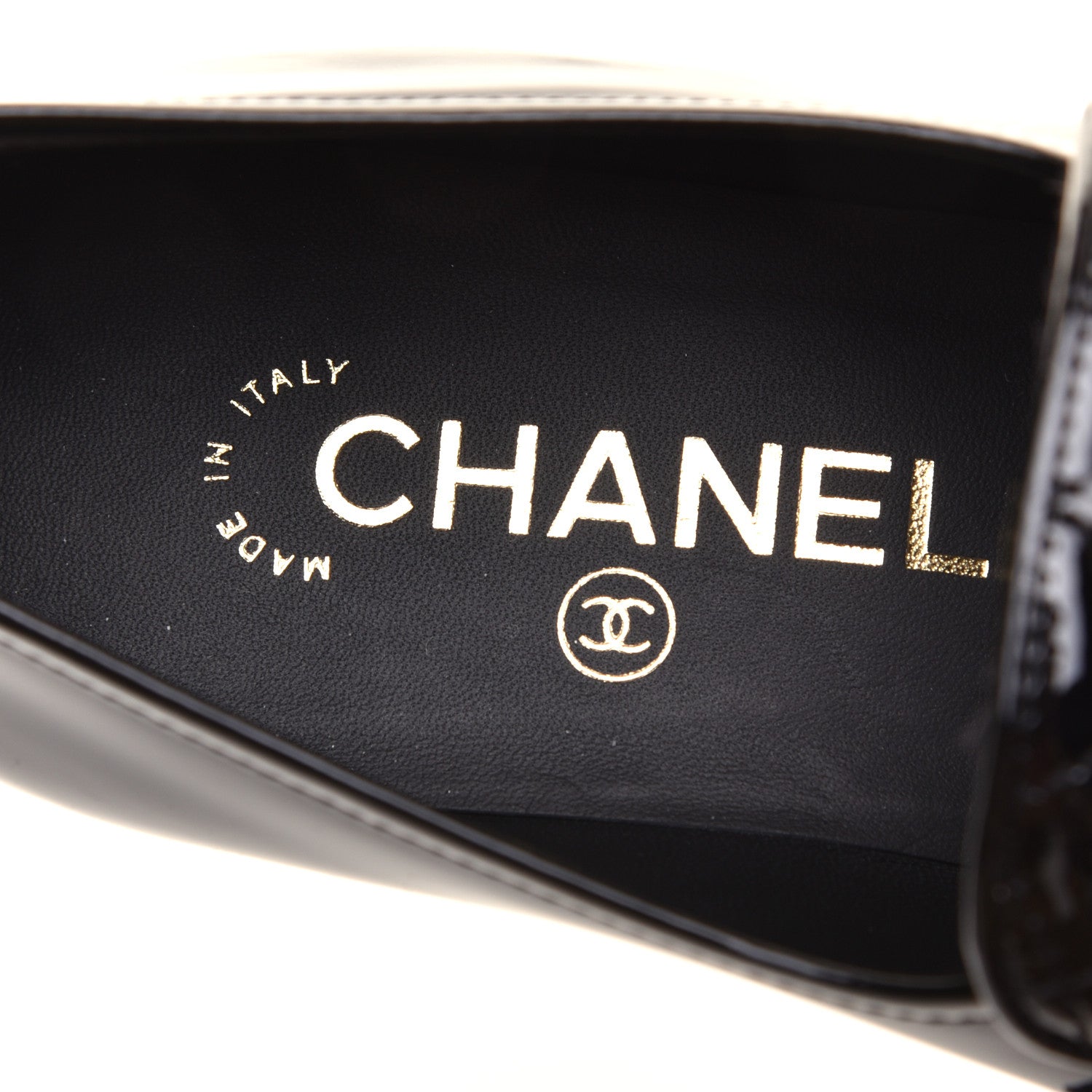 Chanel Patent Calfskin CC Chain Mocassin Loafers 36 Black 7 of 9