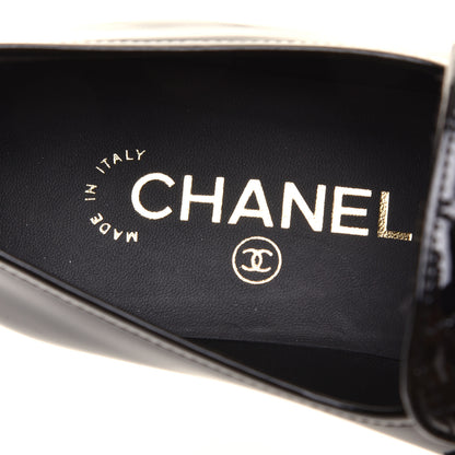 Chanel Patent Calfskin CC Chain Mocassin Loafers 36 Black 7 of 9