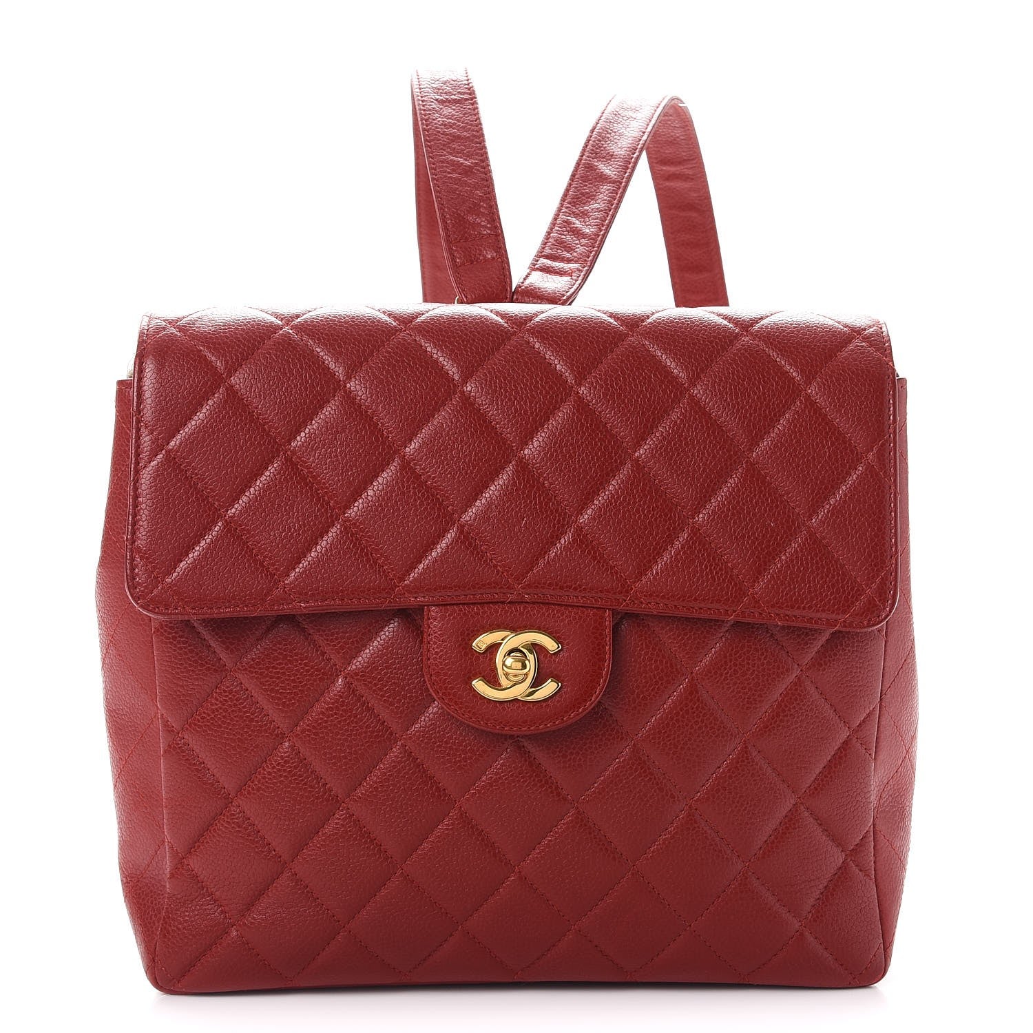 Chanel Caviar Quilted Backpack Red 1 of 11
