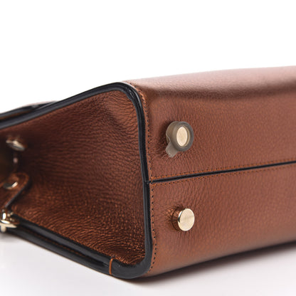 Christian Dior Metallic Grained Calfskin Mini Diorever Flap Orange 10 of 12