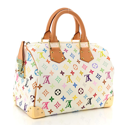 Louis Vuitton Monogram Multicolor Speedy 30 White 3 of 9