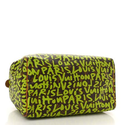 Louis Vuitton Monogram Graffiti Speedy 30 Green 4 of 11