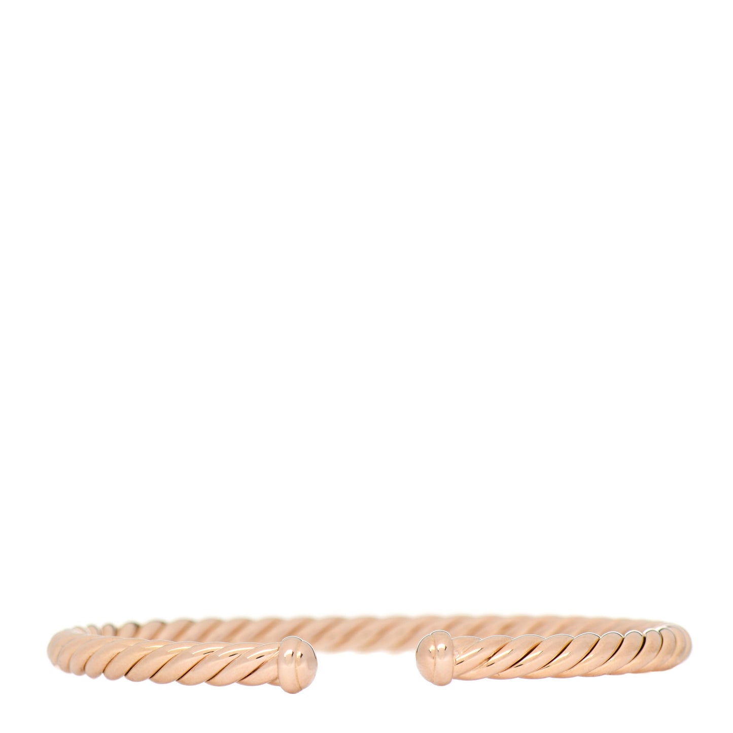 18K Rose Gold 4mm Cablespira Bracelet