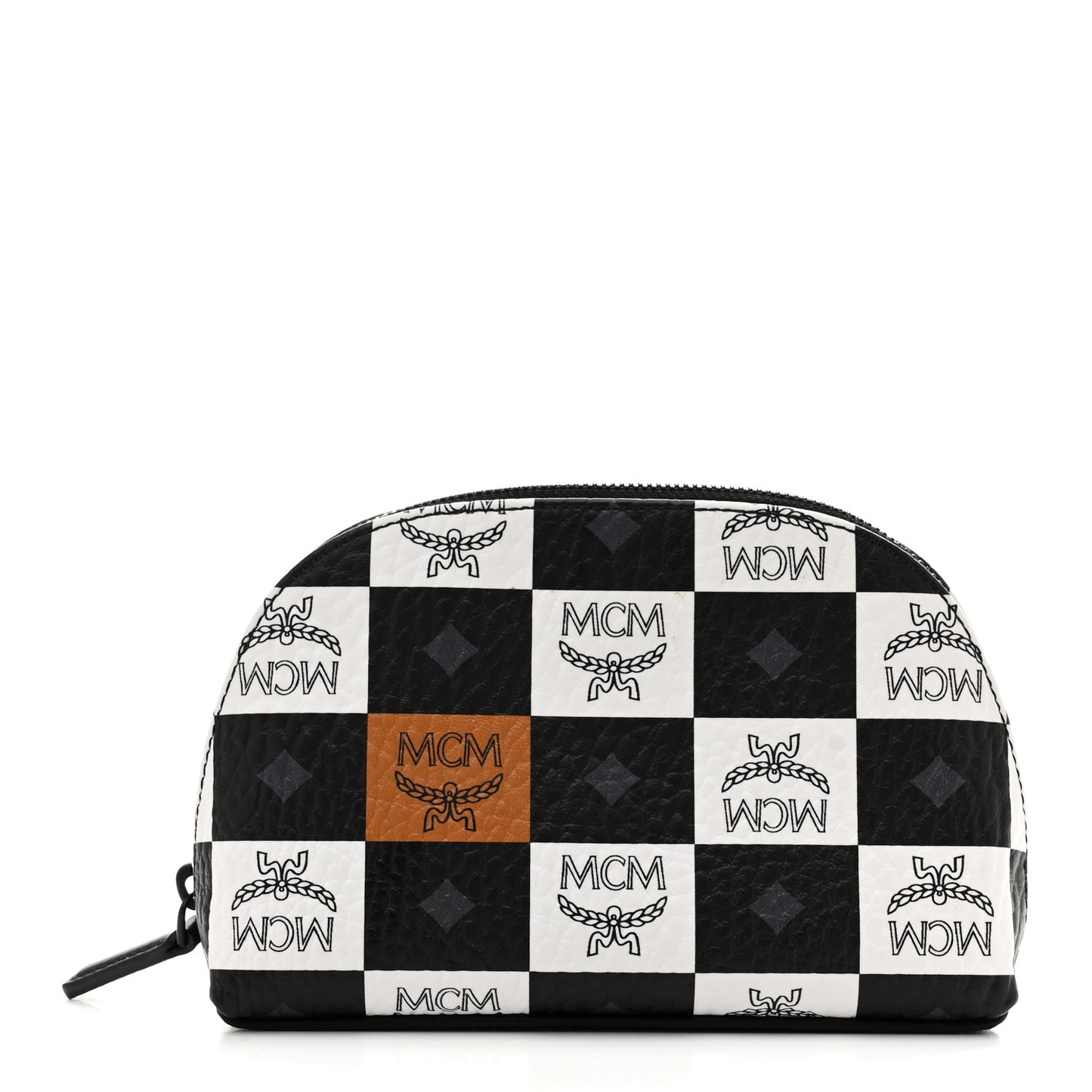 Checkerboard Visetos Cosmetic Pouch Black White