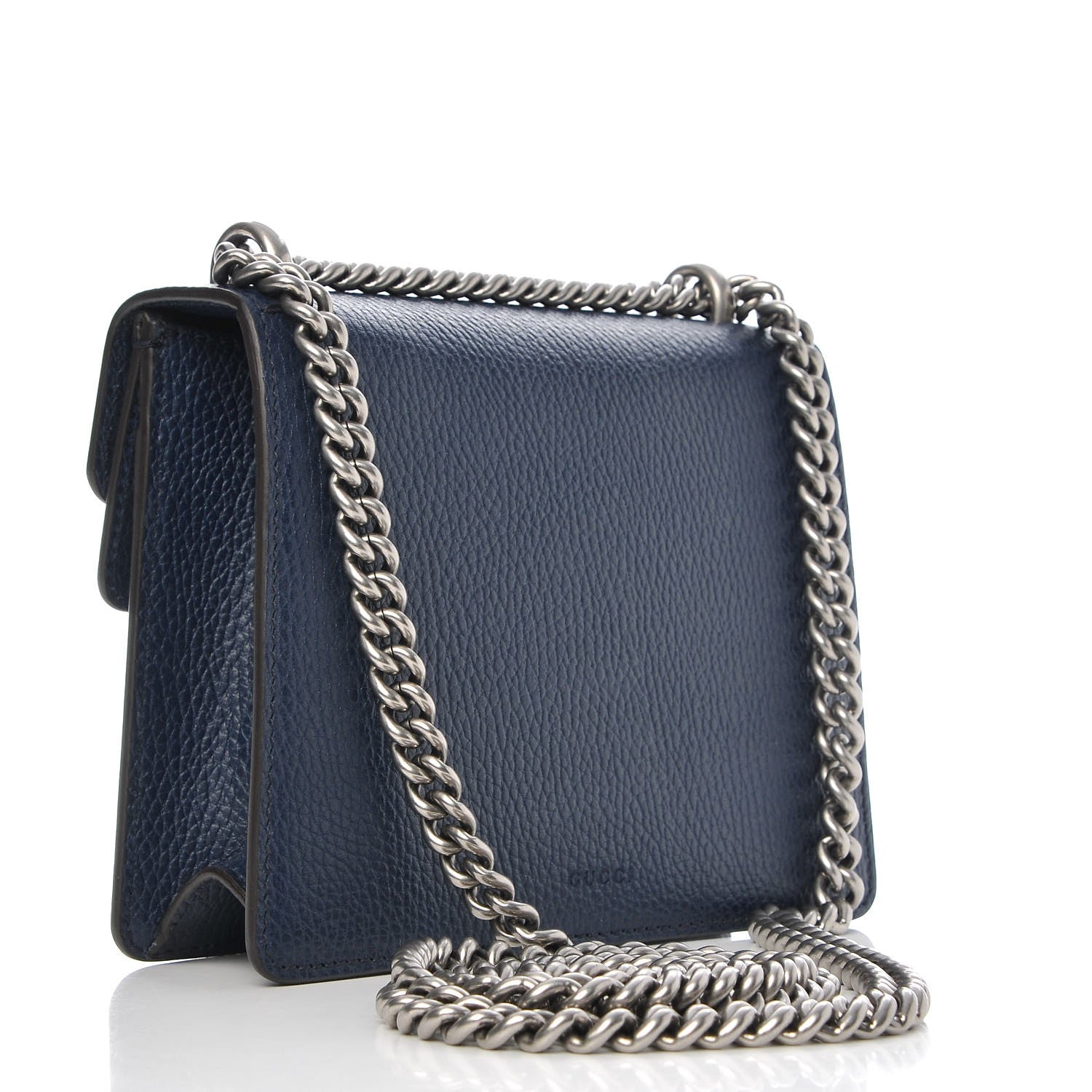 Gucci Dollar Calfskin Crystal Mini Dionysus Shoulder Bag Blue Agata Montana Sapphire 4 of 8