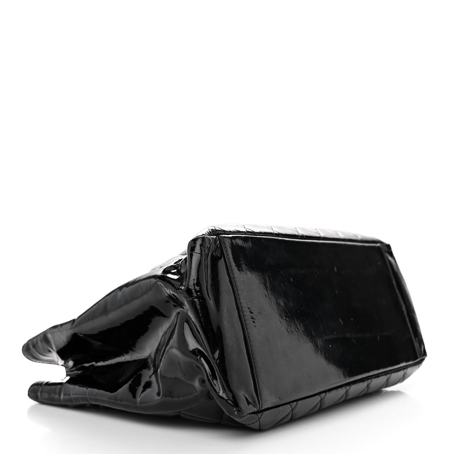 Patent Quilted Grand Shopping Tote GST Black