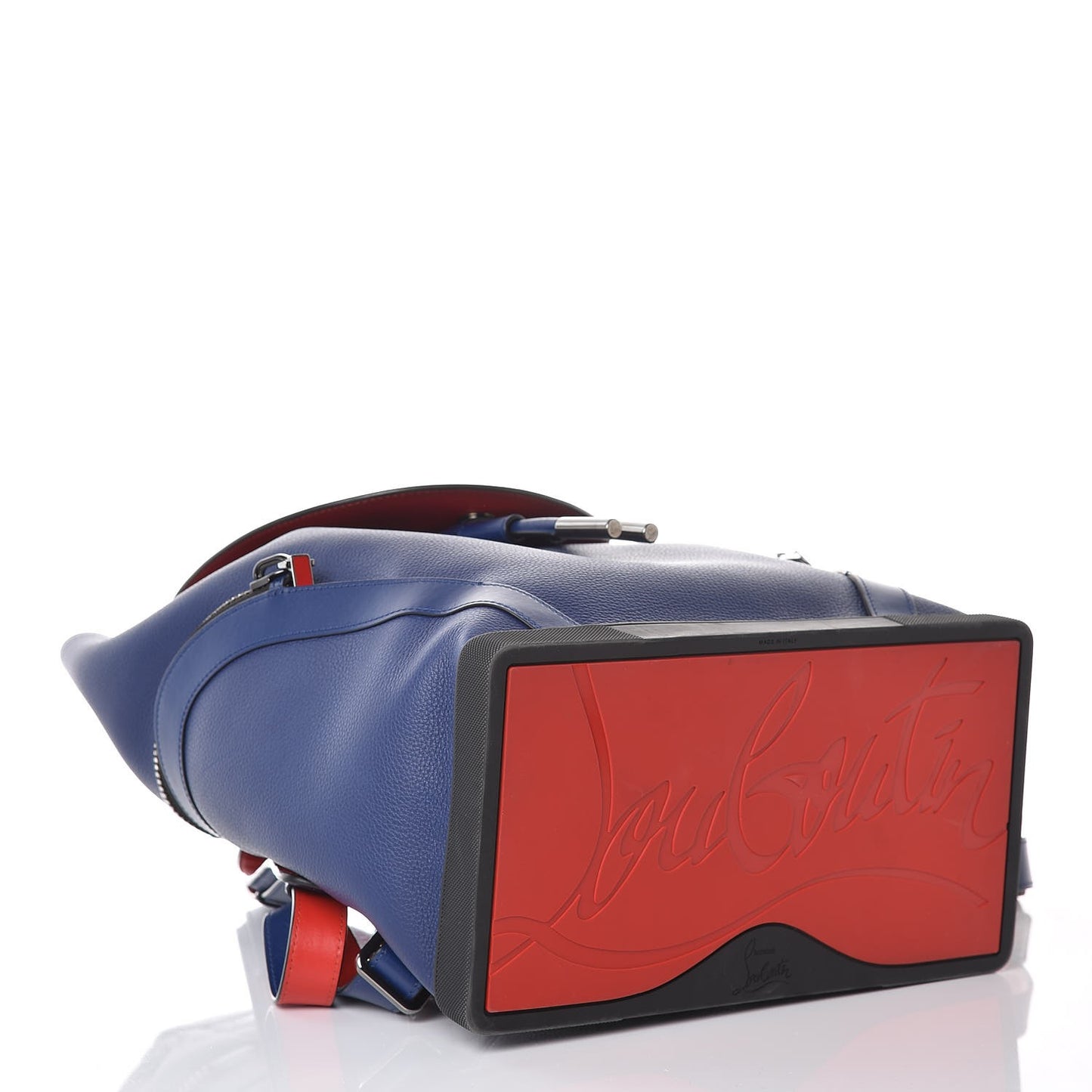 Calfskin Ecusson Explorafunk Backpack Blue