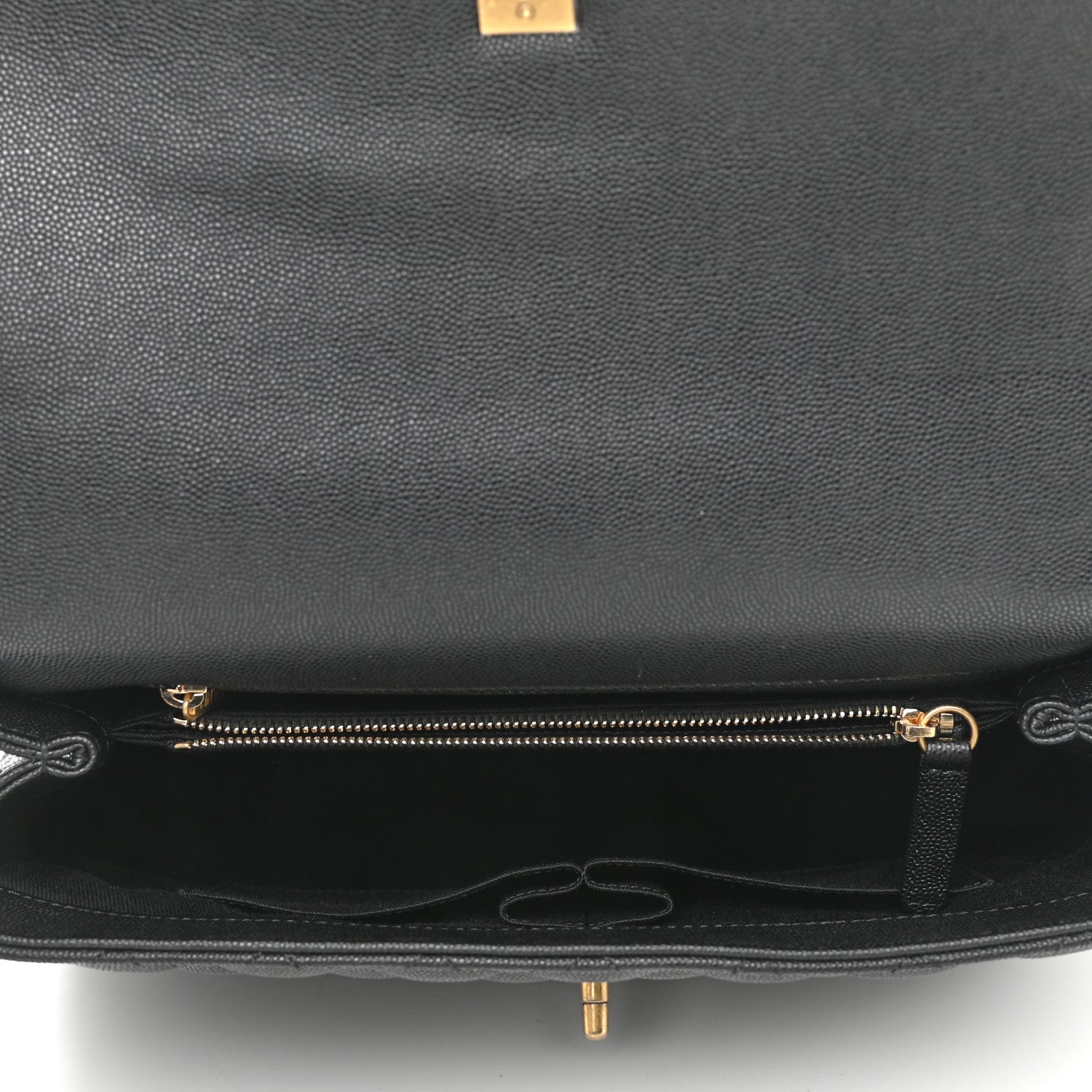 Chanel Caviar Lizard Quilted Medium Coco Handle Flap Black 5 of 10