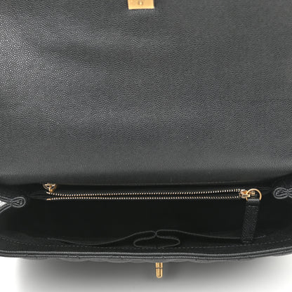 Chanel Caviar Lizard Quilted Medium Coco Handle Flap Black 5 of 10