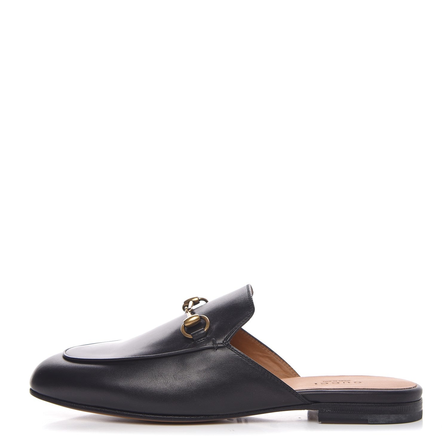 Gucci Calfskin Womens Princetown Slippers 37.5 Black 1 of 9