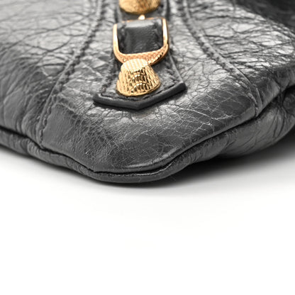 Balenciaga Agneau Giant 12 Gold Hardware Envelope Strap Clutch Gris Fossile 10 of 12