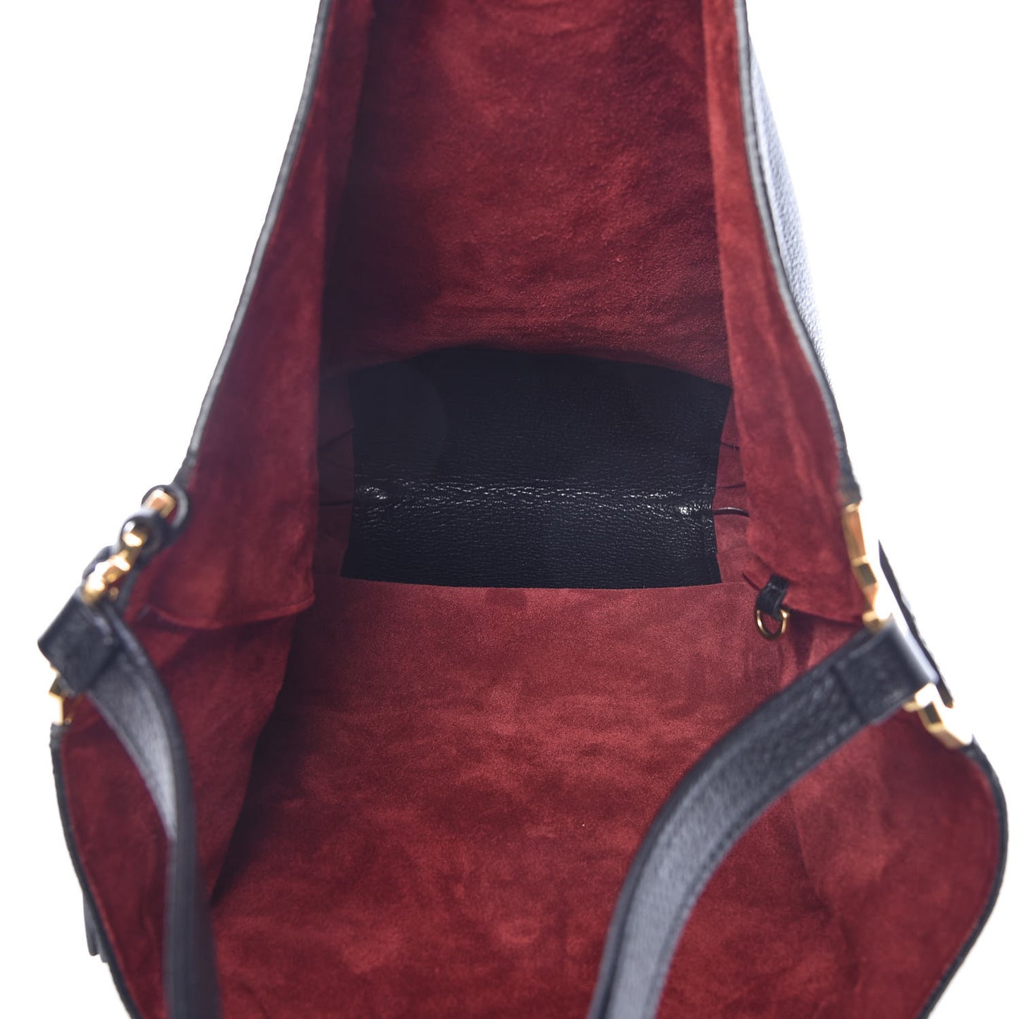Goatskin Madras Bucket Bag Black Porpora