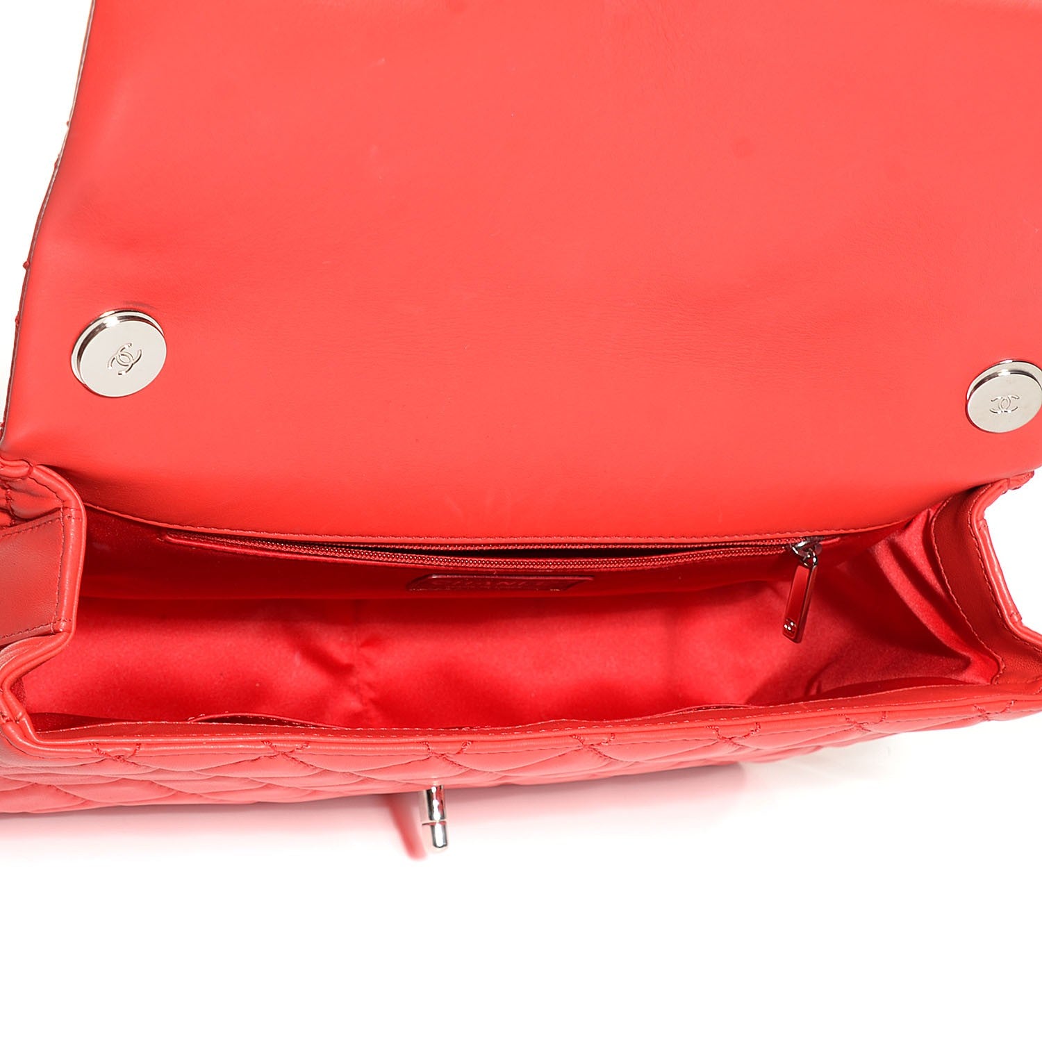 Chanel Lambskin Quilted Easy Carry Jumbo Flap Red 6 of 9