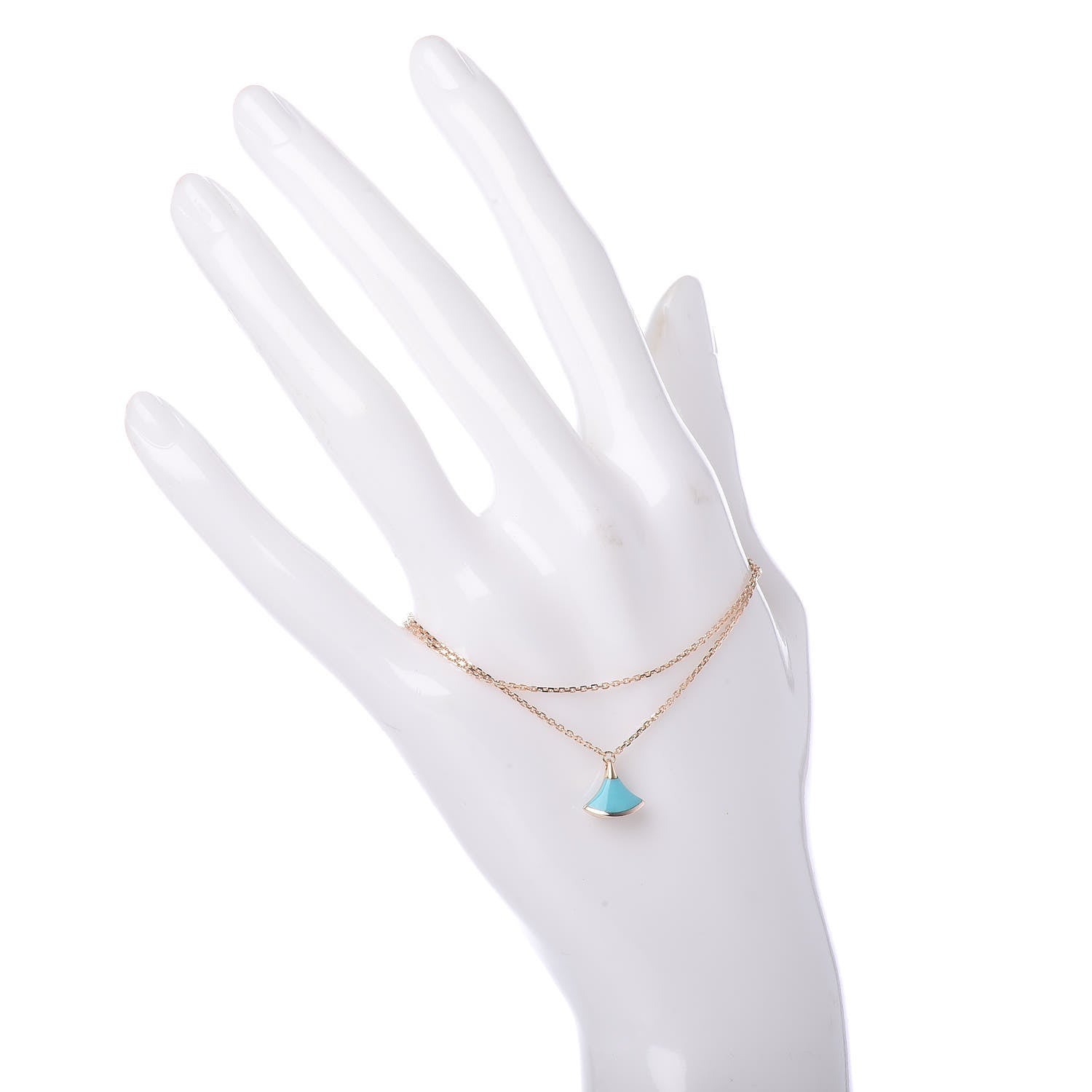 Bulgari 18K Rose Gold Turquoise Divas' Dream Bracelet 3 of 7