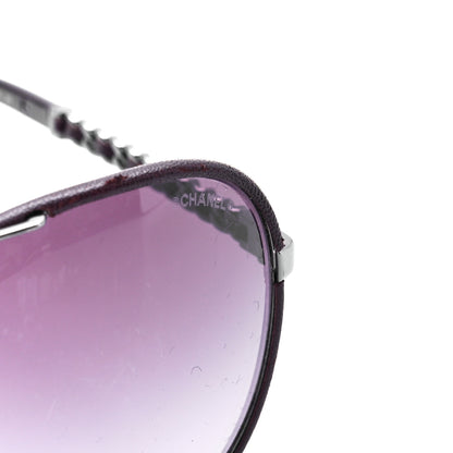 Chanel Polarized Pilot Winter Sunglasses 4219-Q Purple 7 of 8