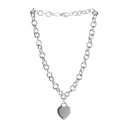 Tiffany Sterling Silver Heart Tag Necklace 3 of 6