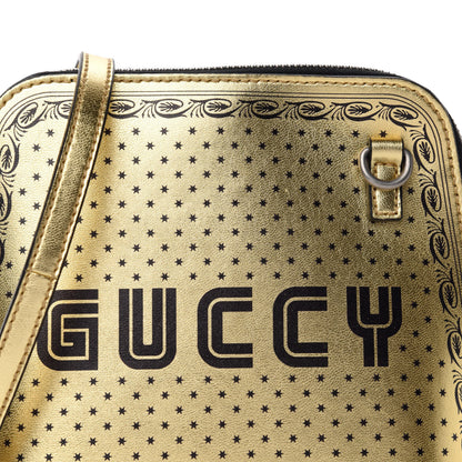 Gucci X SEGA Calfskin GUCCY Stars Mini Dome Shoulder Bag Gold 10 of 10