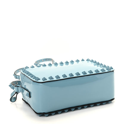 Valentino Garavani Patent Monochrome Rockstud Camera Crossbody Bag Atlantique 4 of 8