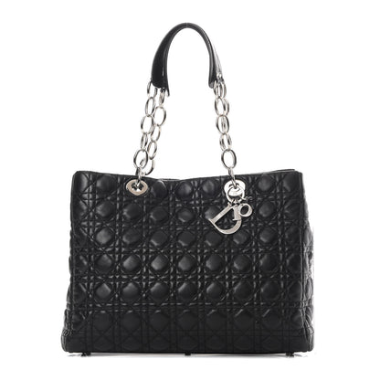 Christian Dior Lambskin Cannage Large Dior Soft Shopping Tote Black 1 of 15
