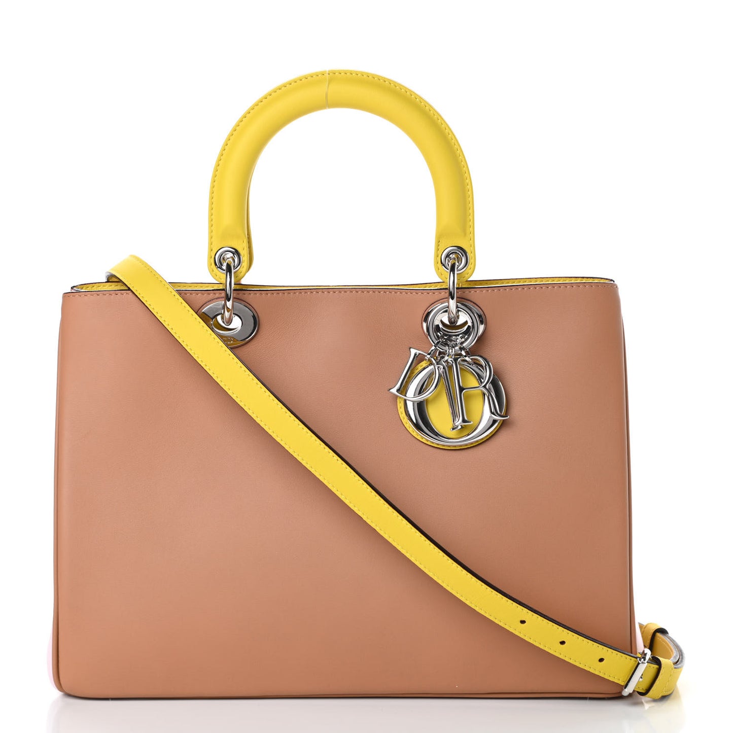 Smooth Calfskin Medium Tri-Color Diorissimo Tote Biscuit Rose
