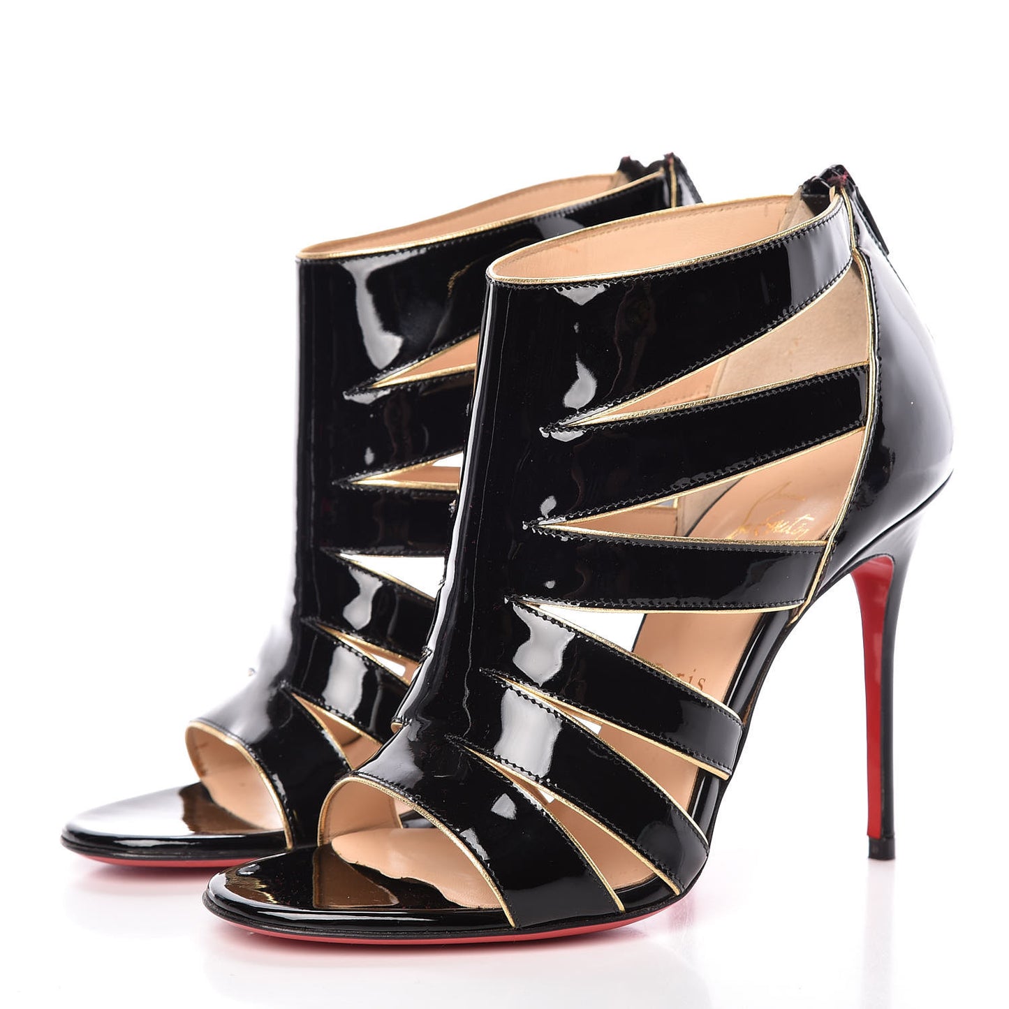 Patent Beauty K 100 Cage Sandals 37 Black