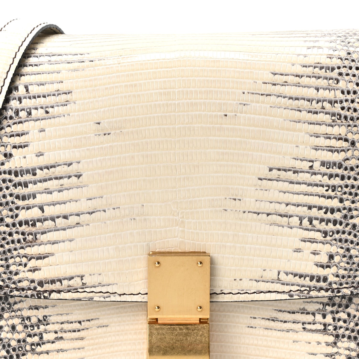 Celine Lizard Small Classic Box Flap Bag Natural 8 of 10