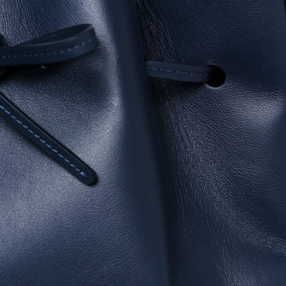 Mansur Gavriel Vegetable Tanned Calfskin Bucket Bag Navy Blue 14 of 15