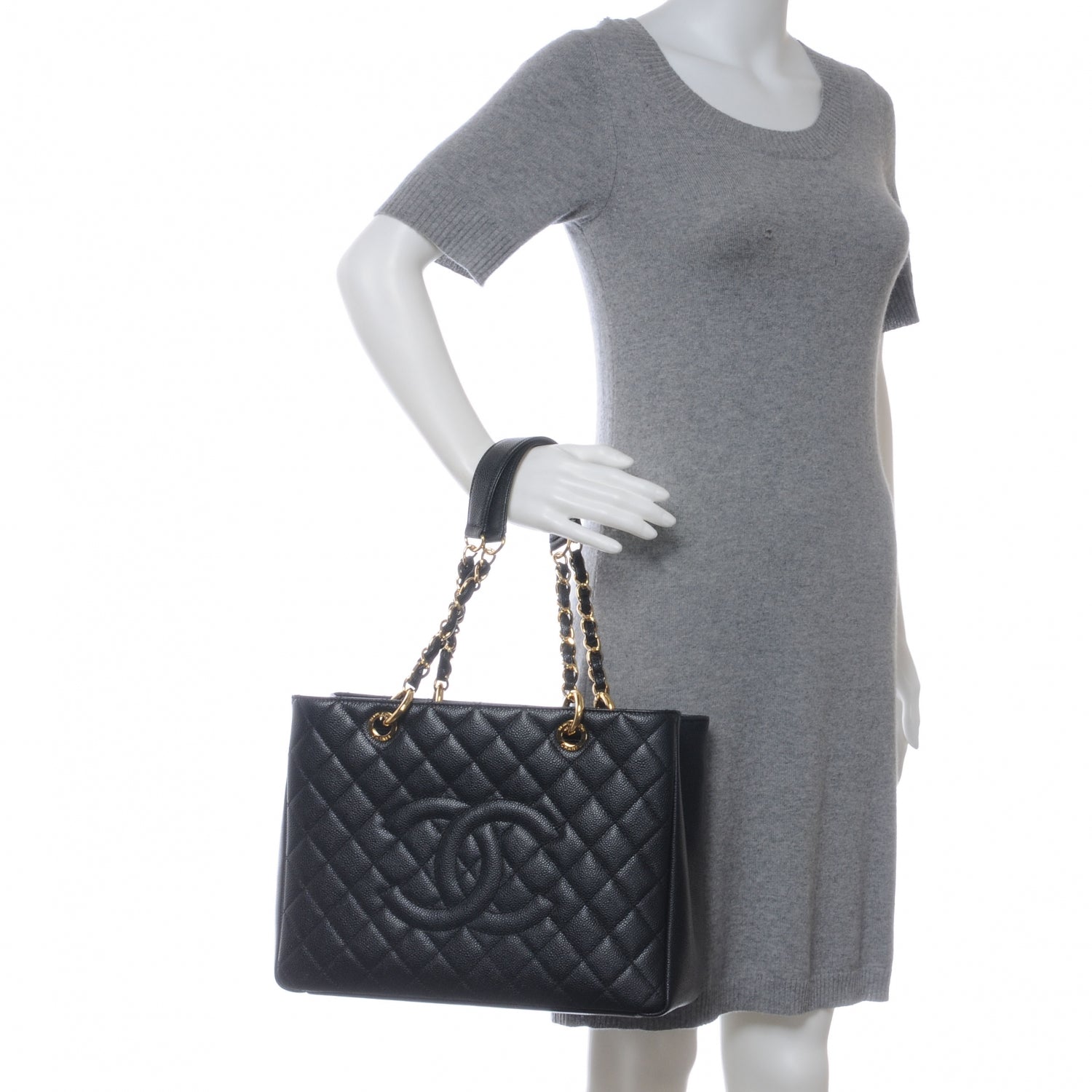 Chanel Caviar Grand Shopping Tote GST Black 2 of 8