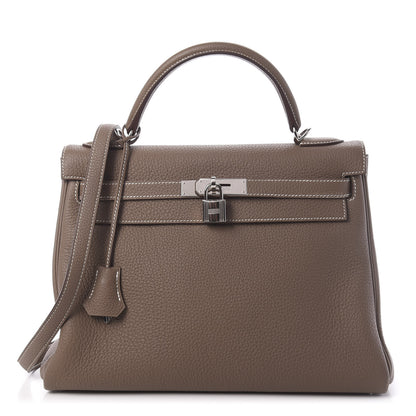 Hermes Togo Kelly Retourne 32 Etoupe 1 of 16