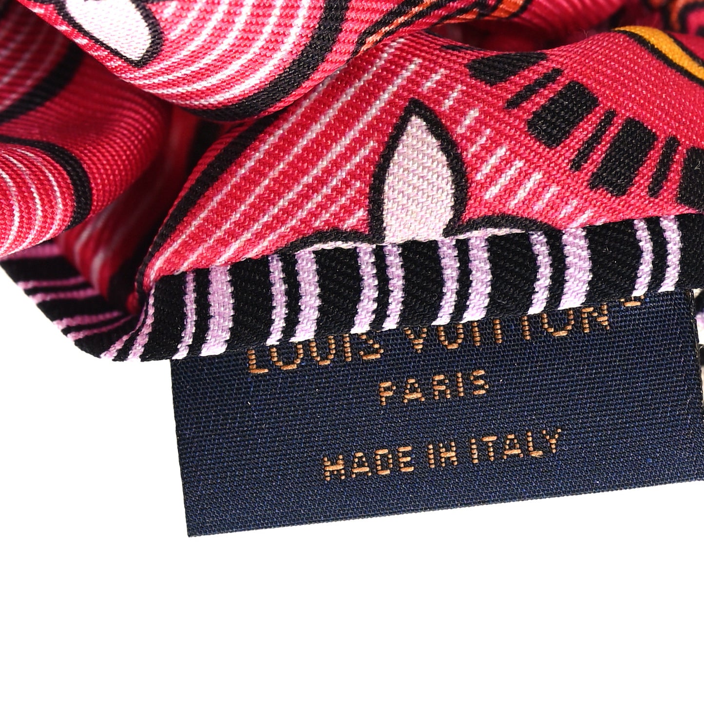 Monogram Tiles Silk Scrunchie Multicolor