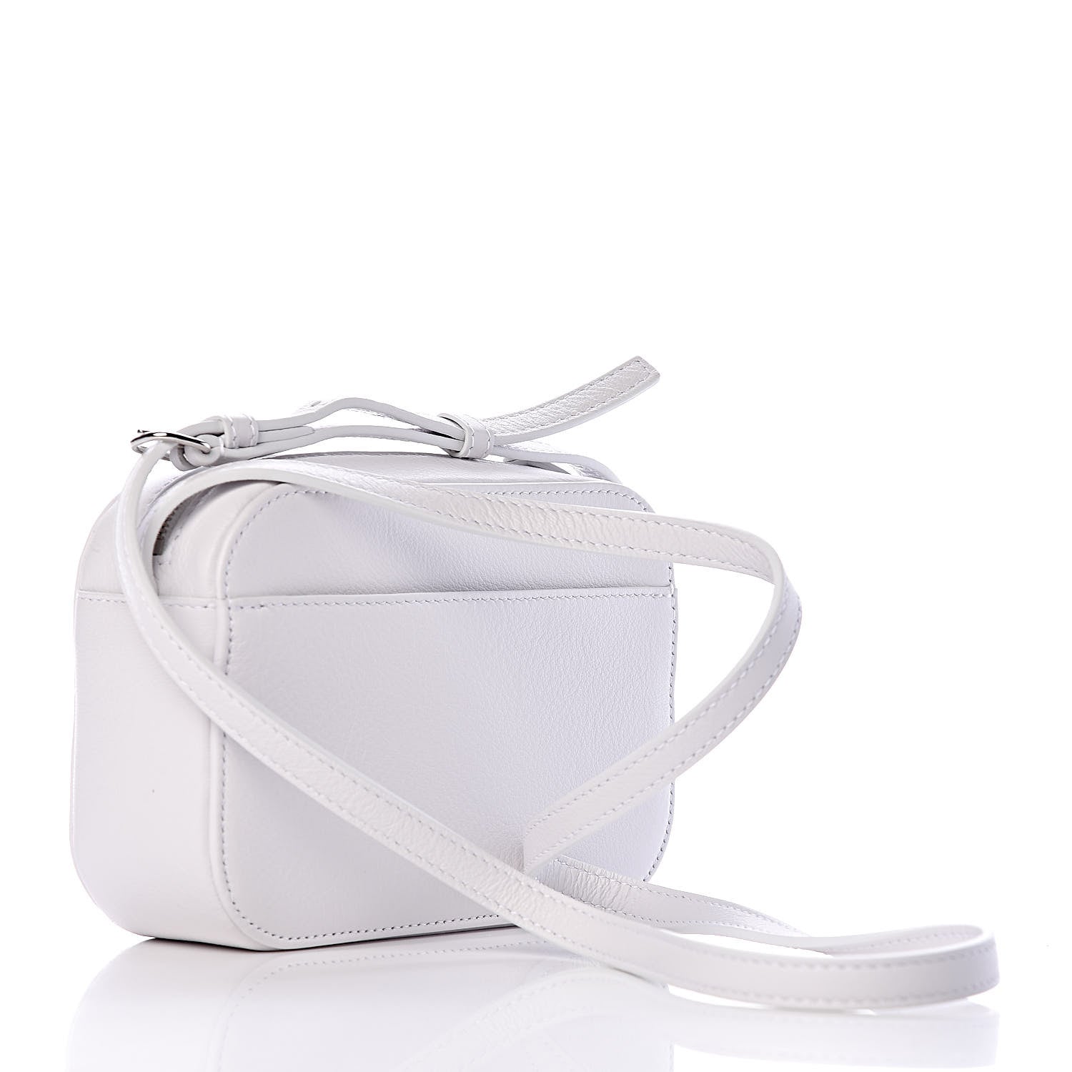 Balenciaga Calfskin Kittens Logo XS Everyday Camera Bag White 3 of 10