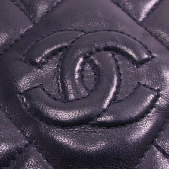 Vintage Quilted Envelope Tassel Bag Navy