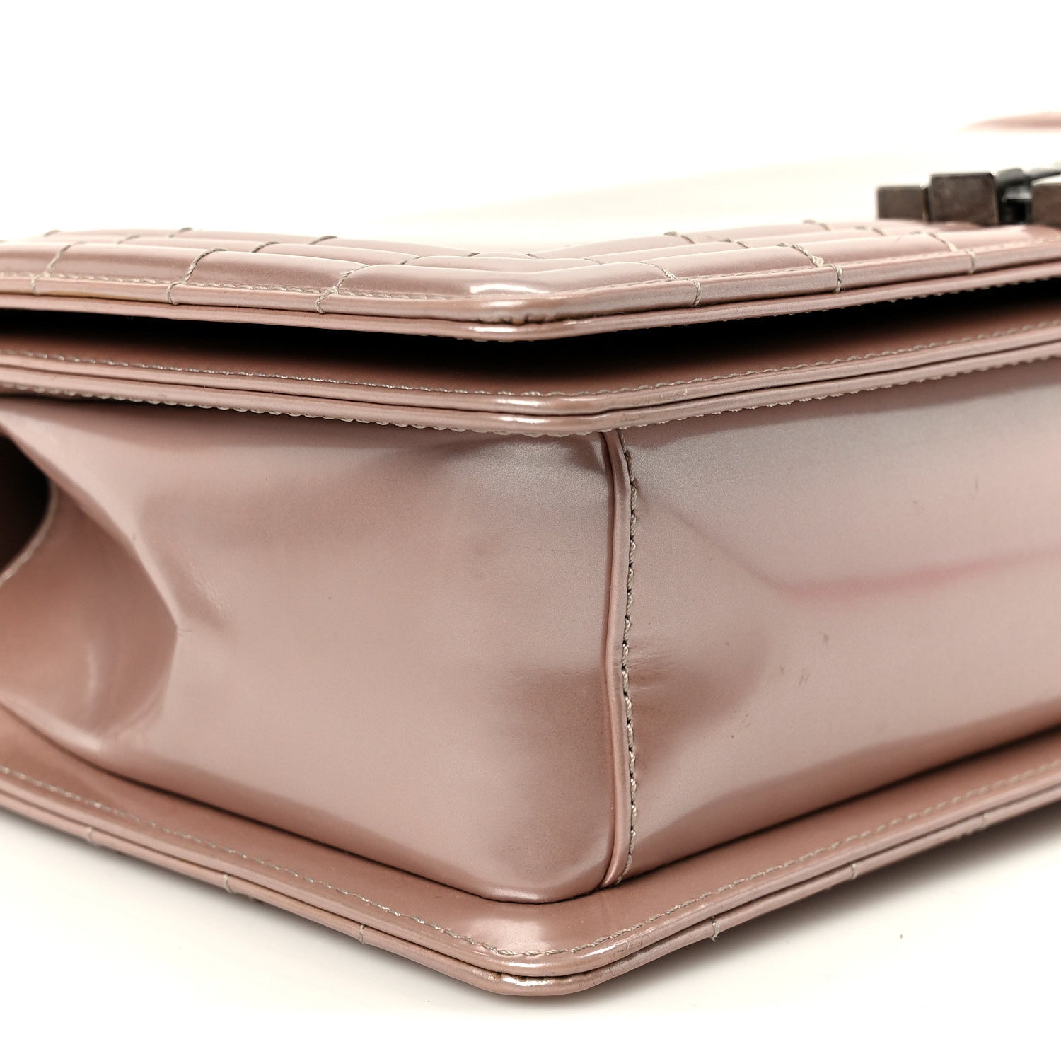 Chanel Iridescent Glazed Calfskin Medium Boy Flap Light Pink 9 of 10